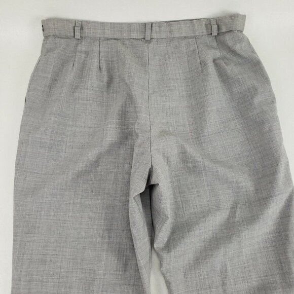 Pendleton Virgin Wool Dress Pants Womens 12 Petite Gray Wide Leg Lined Trousers - Picture 8 of 15